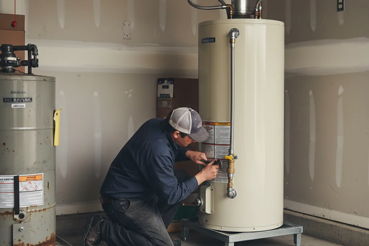 Water heater and shutoff valve replacement in Gainesboro